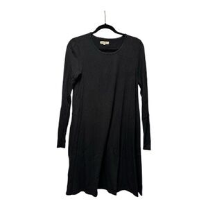 Madewell Black Long Sleeve Jersey Dress